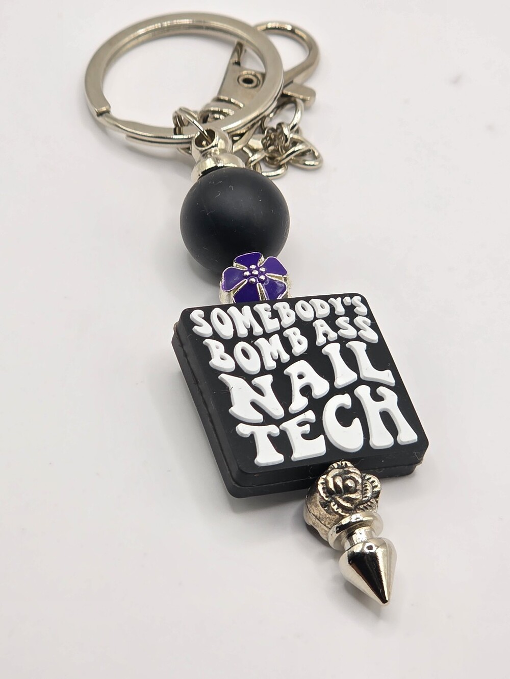 Somebody's Bomb A$$ Nail Tech Keychain